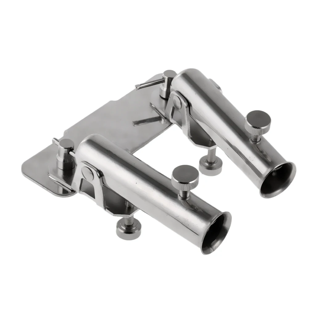 2 Rods Holder Rotatable Fishing Fort Box Pole Rack Stand Rest Tube Bracket