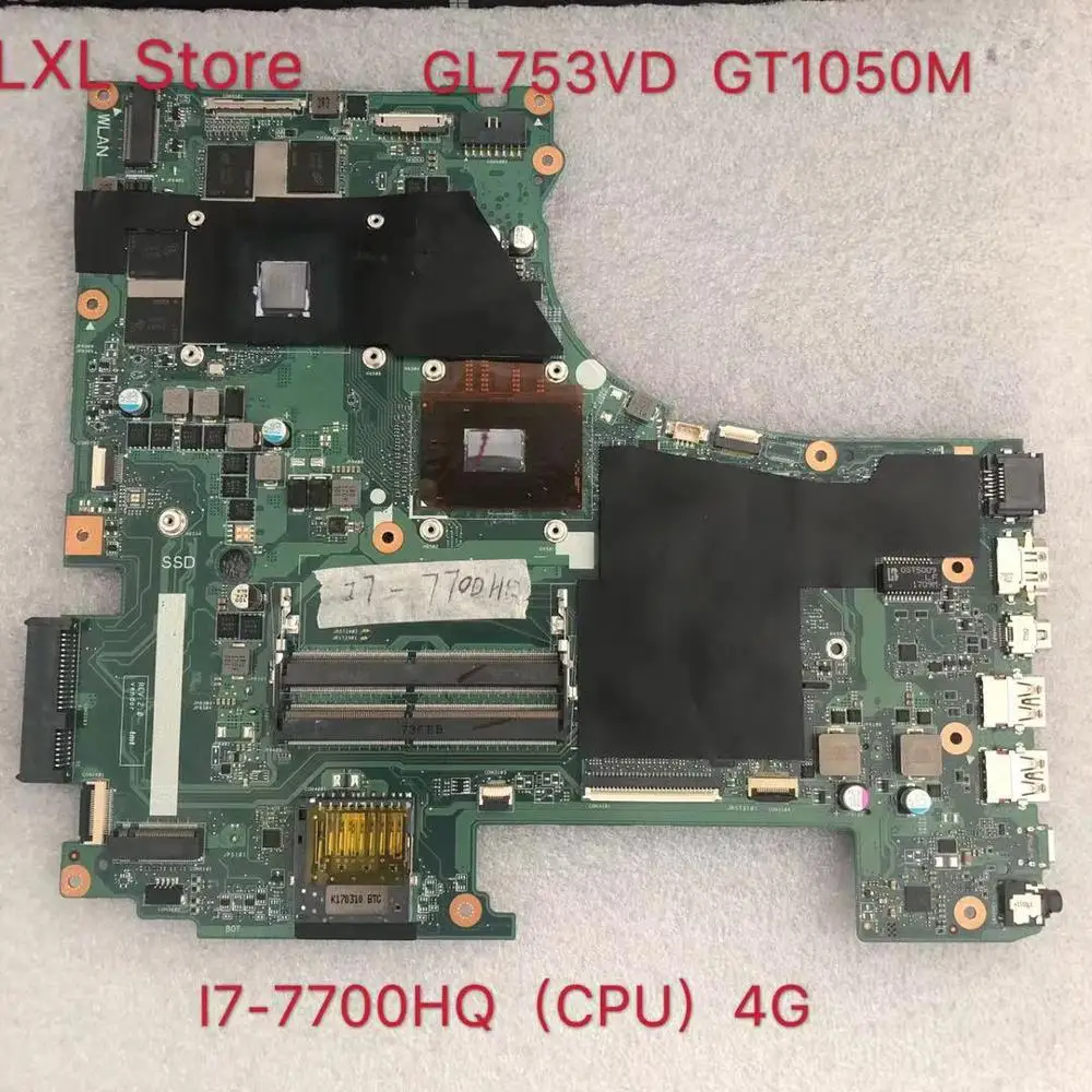  GL753VD GL753VD REV：2.0 for ASUS laptop motherboard GTX1050M 4G memória de vídeo I7-7700HQ CPU 100%