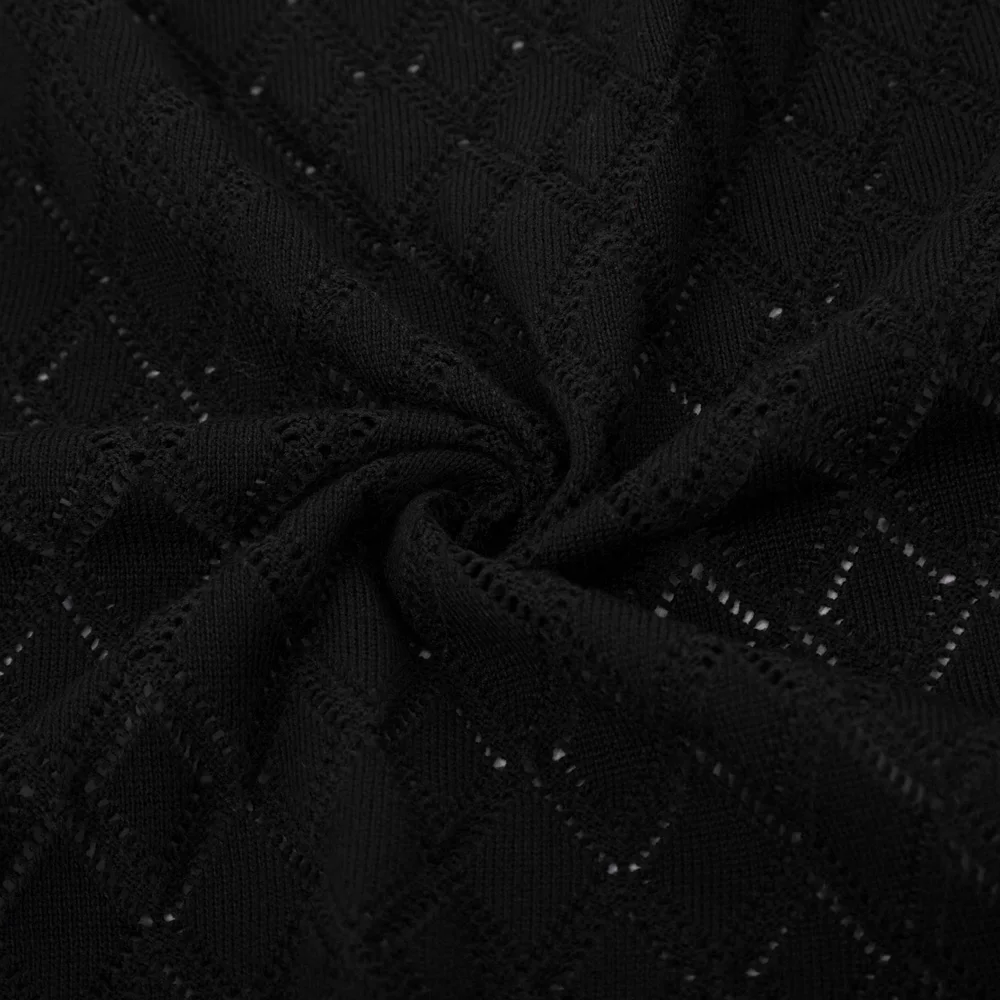Женское Болеро лето осень обрезанный трикотаж Болеро 3/4 рукав галстук спереди ромбовидный узор элегантный тонкий обрезанный свитер вечерние
