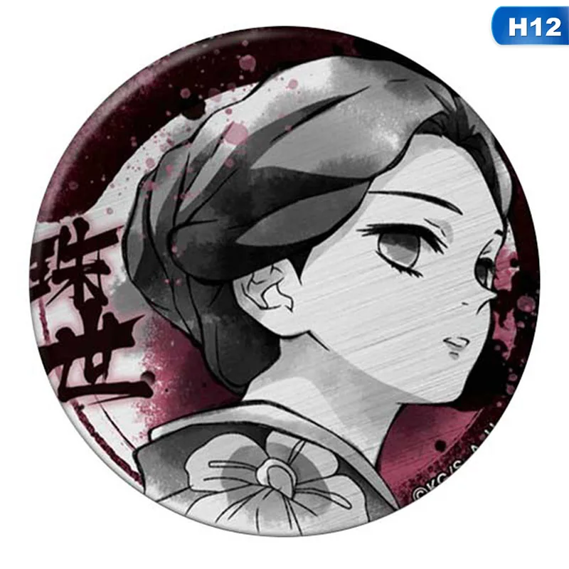 5.8CM Tinplate Tanjirou Icon Collection Breastpin For Backpacks Anime Badges Demon Slayer: Kimetsu No Yaiba Cosplay Brooch Pins
