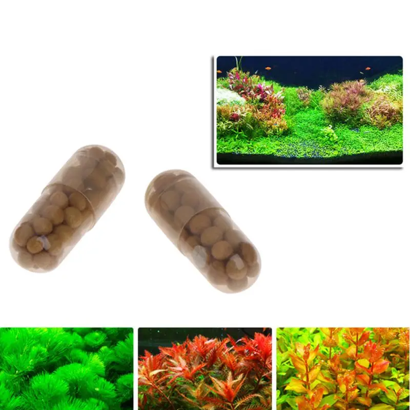 40 Pcs Aquatic Plant Water Root Organic Resin Wraps Fertilizer Condensed Aquarium Fish Tank Cylinder No Toxin Stably&Effectively