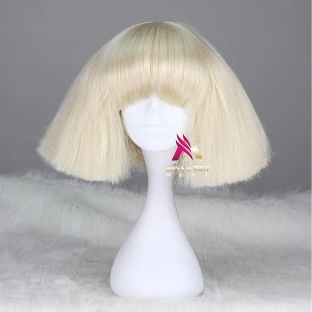 Lady Gaga Wig Black Blonde White Synthetic Hair Cosplay Wig