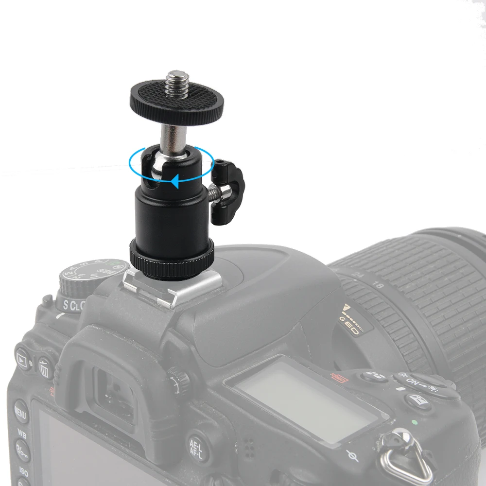 

1/4\" 3/8 Tripod Screw to Flash Hot Shoe Mount Adapter For DSLR SLR on Hotshoe Studio Accessory Screw