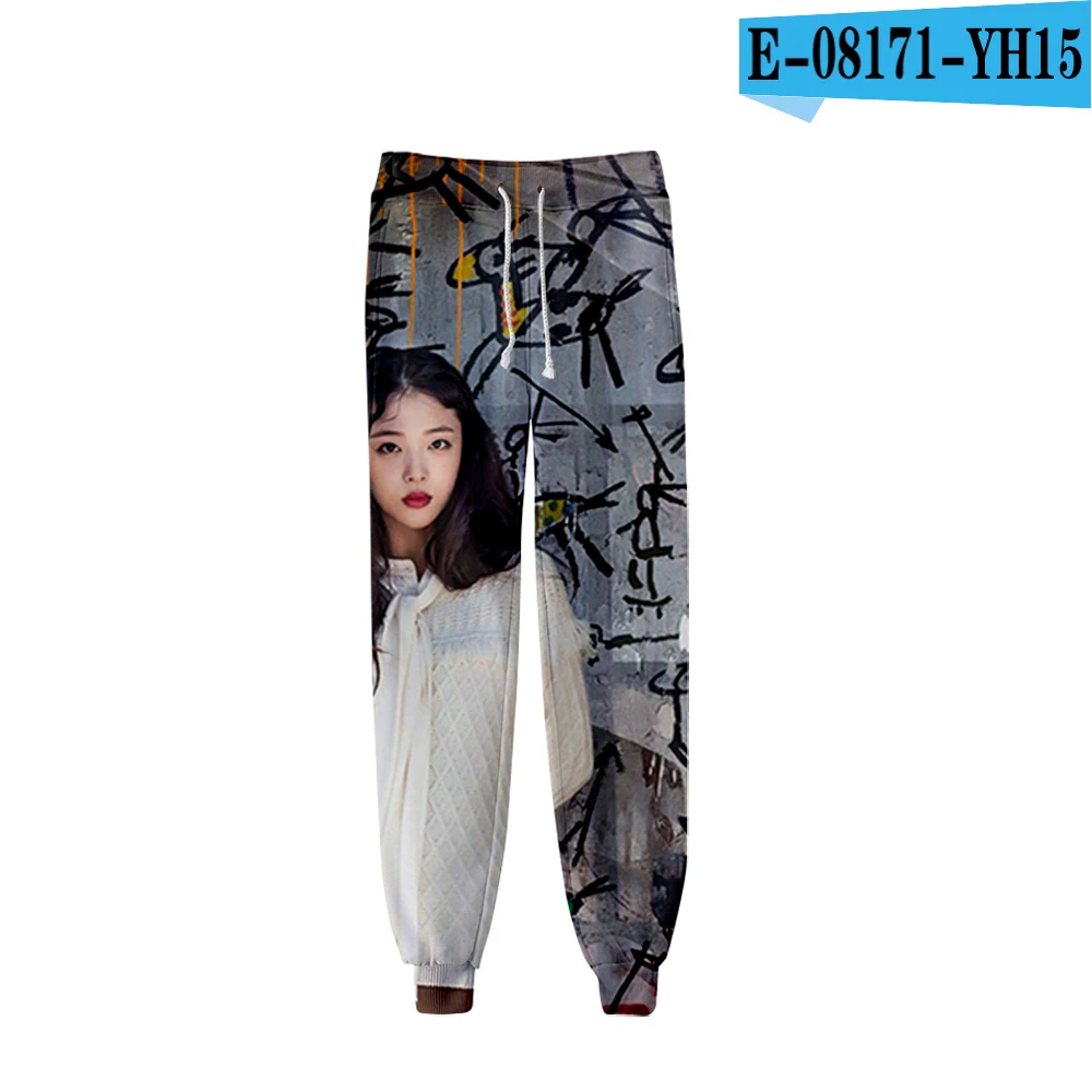 Повседневные штаны Sulli pop для девушек, новинка, певица, луч, осень и зима, 3D штаны для девочек, модные синие спортивные штаны в стиле хип-хоп - Цвет: 3D pants