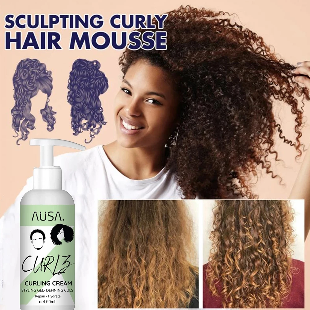 Hair Curls Boost Enhancers Elastin Elastic curly Hair Styling Defining Cream Anti frizz Moisturizing Repair Essence Bounzie