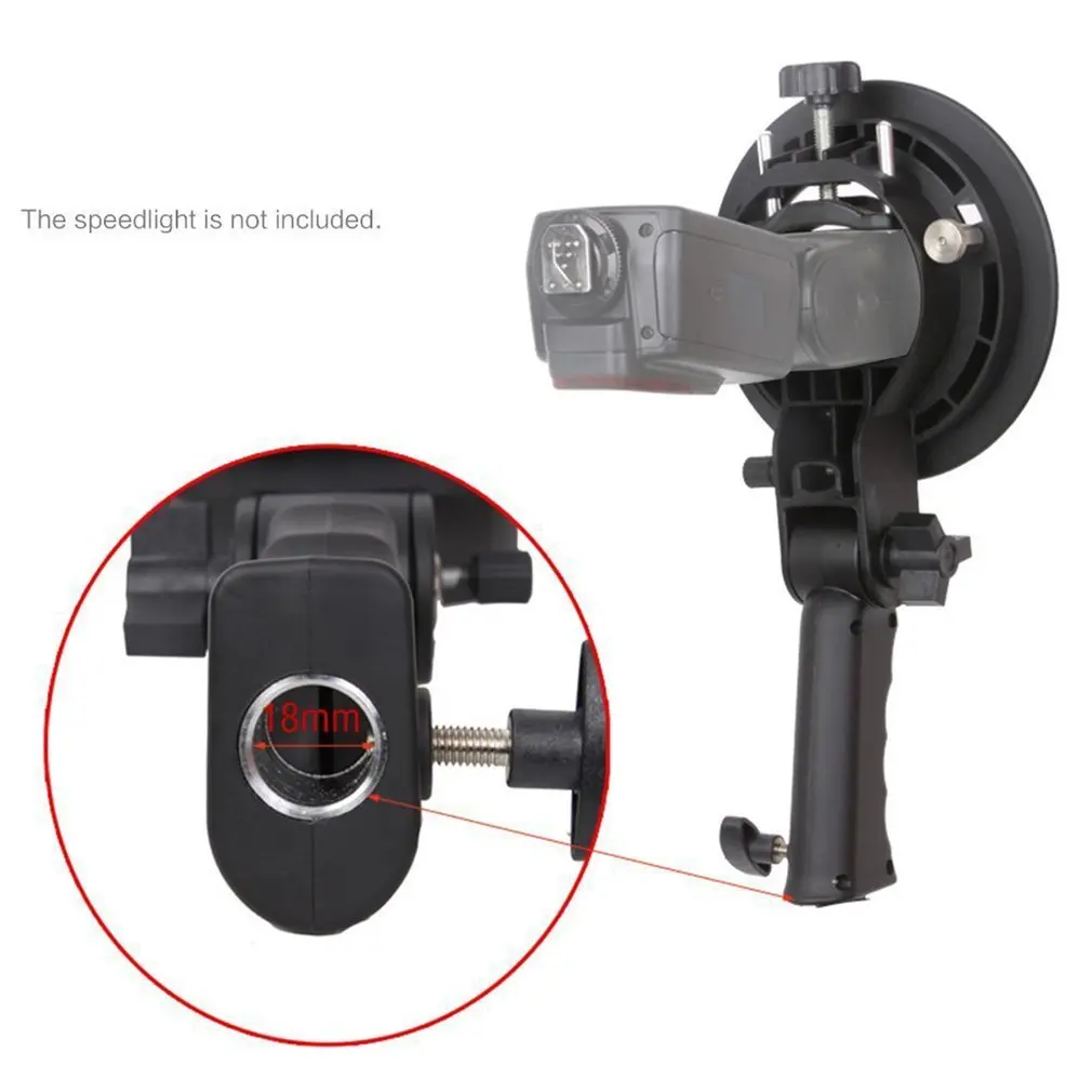 Handheld Grip S-Type Bracket Bowens S Mount Houder voor Speedlite Flash Snoot Softbox Beauty Dish Portable