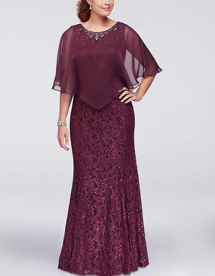 plus size burgundy mother of the groom dresses