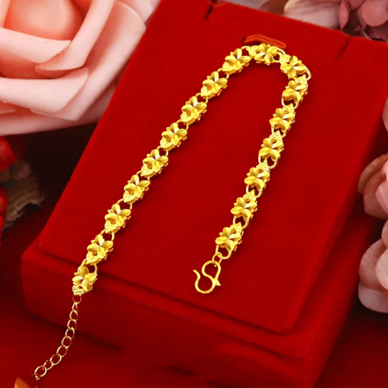 Clover Bracelet Gold Jewelry Sarkin Fashion Wedding Birthday Gift Jewelry Bracelet Bracelet