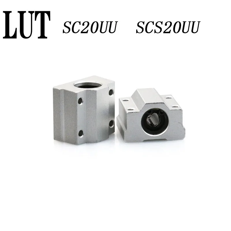 High quality 8 pcs SC20UU SCS20UU 20mm linear ball bearing slide unit 20mm linear bearing block for DIY CNC Router linear slide