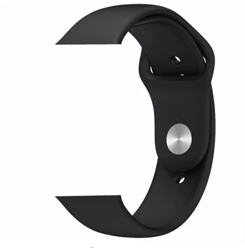 black Siliconestrap 38 мм 42 мм силиконовый ремешок, стальной ремешок для часов Iwo 8 9 10 11 12 apple watch band 1 2 3 4 5 40 мм 44 мм - Цвет: black Siliconestrap