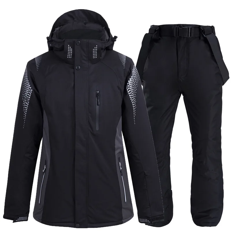 

Ski Suit Men Skiing and Snowboarding Sets Super Warm Waterproof Windproof Snowboard Fleece Jacket+pants Winter Snow Suits Male