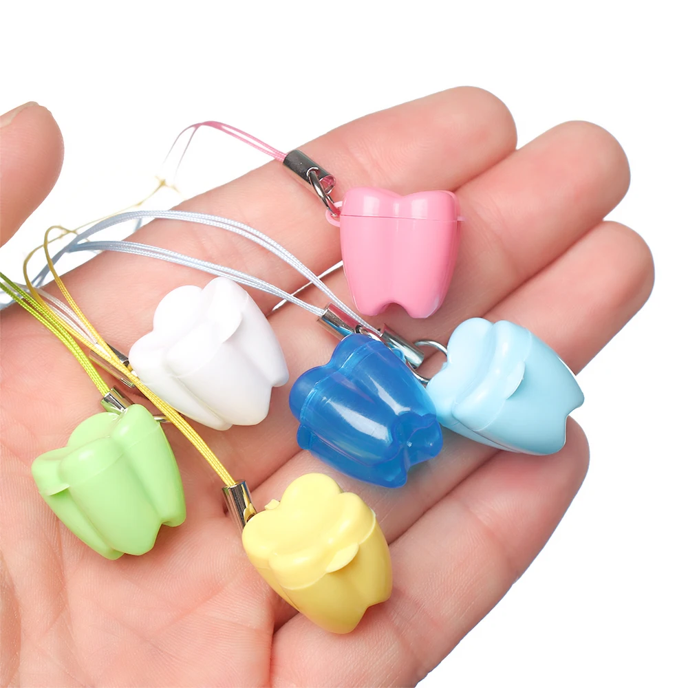50PCS Dental Gift Baby Tooth Box Tooth Shape Kids Milk Teeth Storage