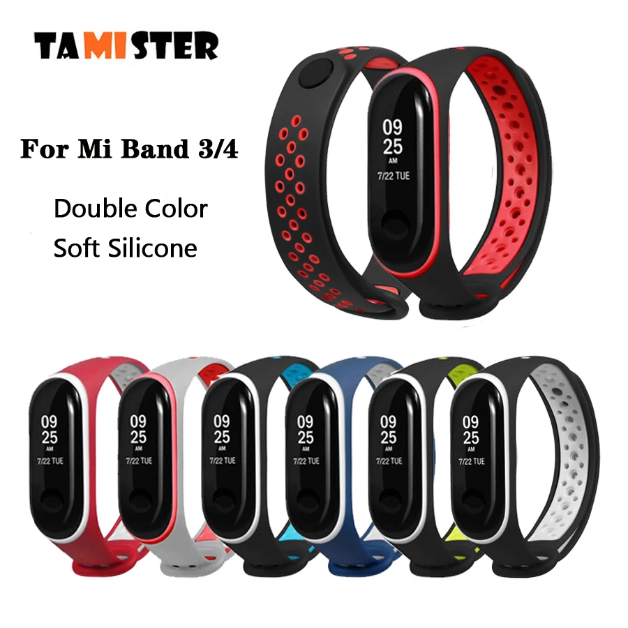 Для mi Band 4 спортивный силиконовый браслет для Xiaomi mi band 4 3 Аксессуары для браслетов mi Band 3 сменный Браслет
