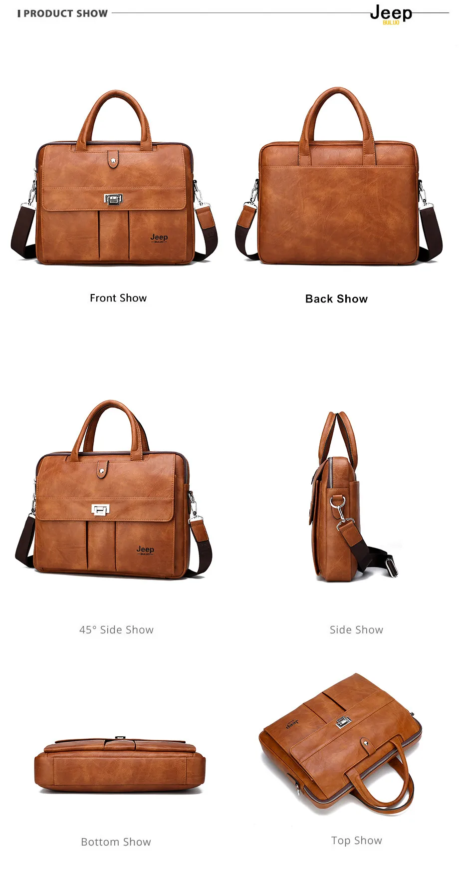 JEEP BULUO мужской портфель большого размера, сумки для ноутбука, деловая дорожная сумка, офисная деловая мужская сумка для файлов формата А4, сумка-тоут