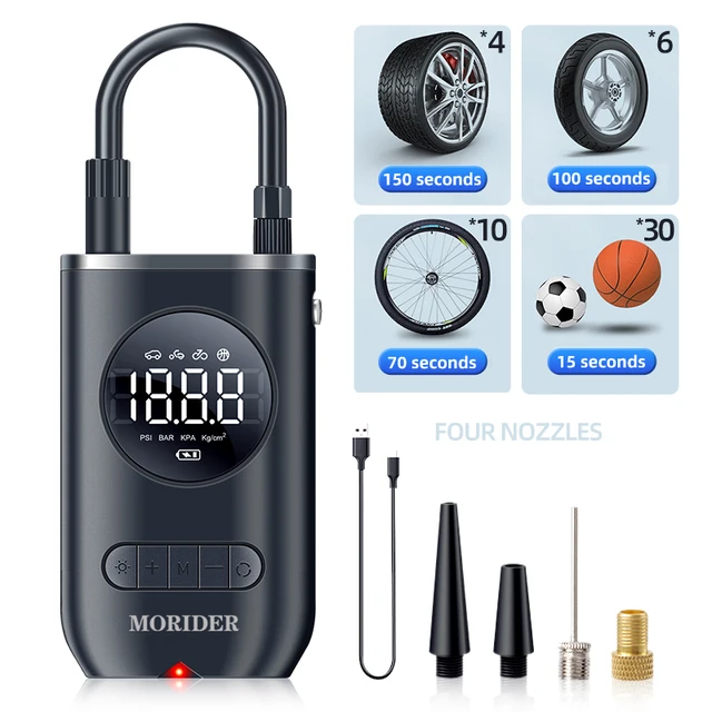 2021 New Inflatable Treasure Bicycle Air Pump Electric Fast Compressor Inflation Pressure Bicycle Motorcycle Inflator Pump 2020 New