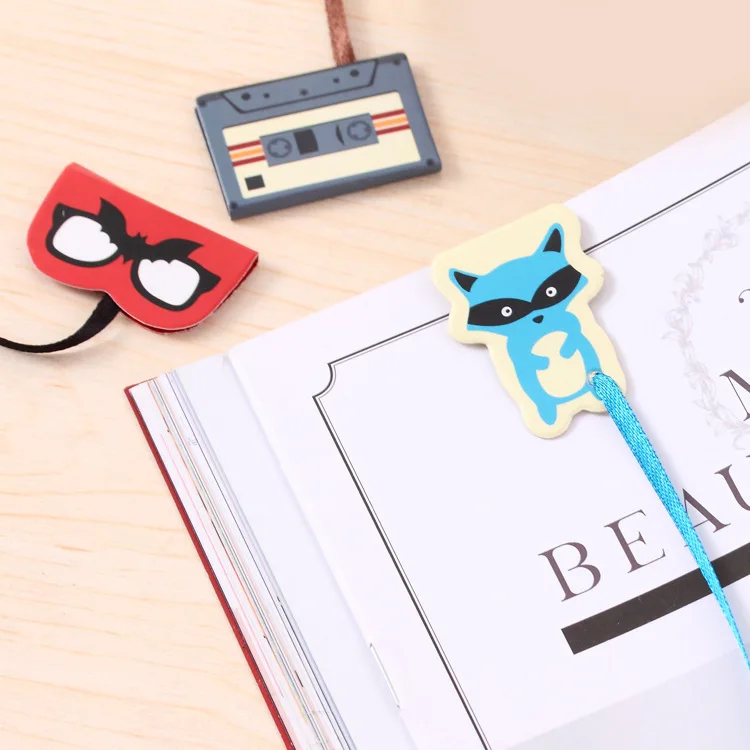 

1088 Creative Cartoon Magnet Bookmark Book Holder Adorable Cute Animal Magnetic Mini Bookmark Ribbon