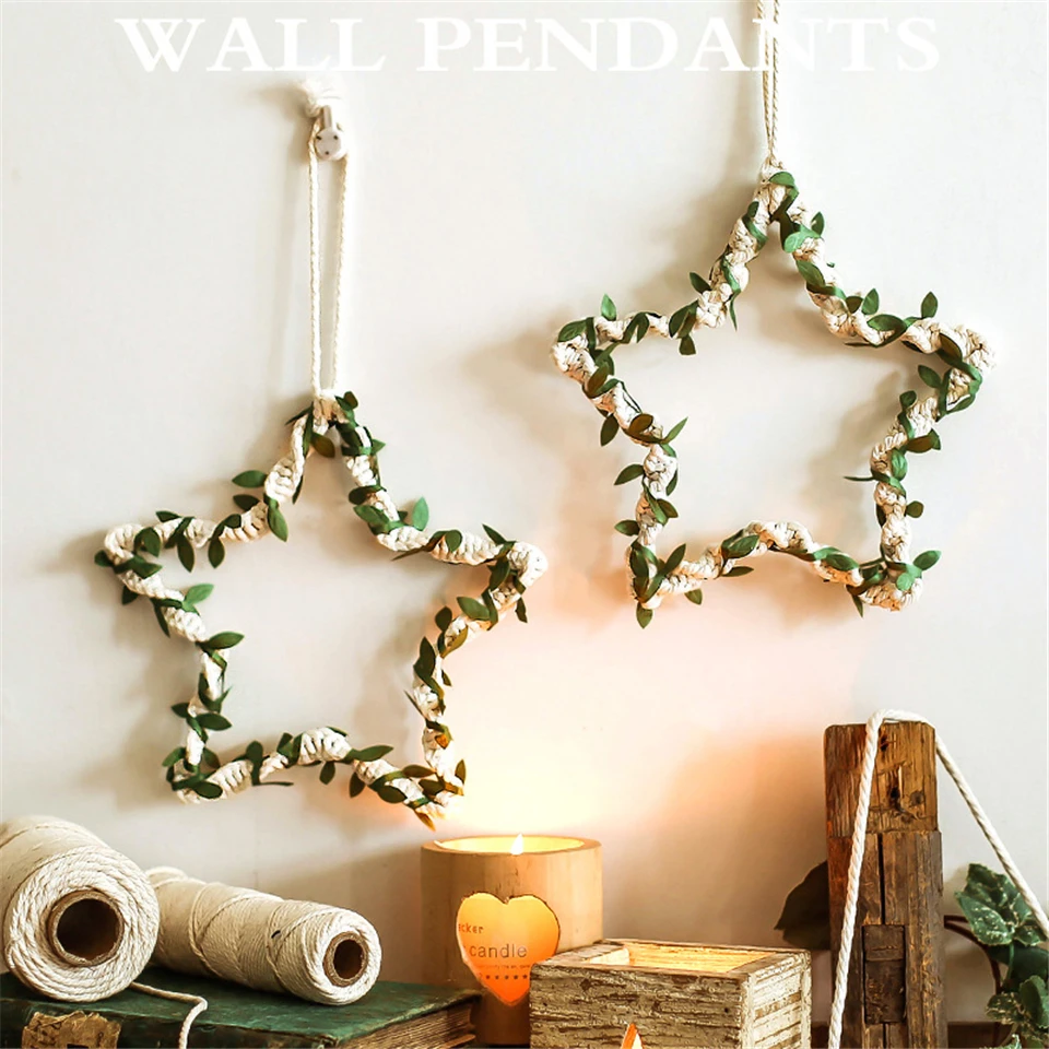 Nordic Chic Stars Leaves Macrame Wall Hanging Tapestry Mandala Bohemian Wall Accents Boho Decor Dorm Living Room Home Decoration Nordic Chic Stars Leaves Macrame Wall Hanging Tapestry Mandala Bohemian Wall Accents Boho Decor Dorm Living Room Home Decoration