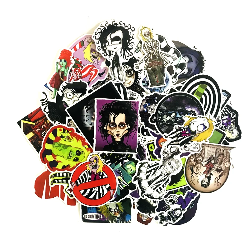 61 шт. Tim Burton ножницы Мультяшные животные водостойкие Переводные картинки