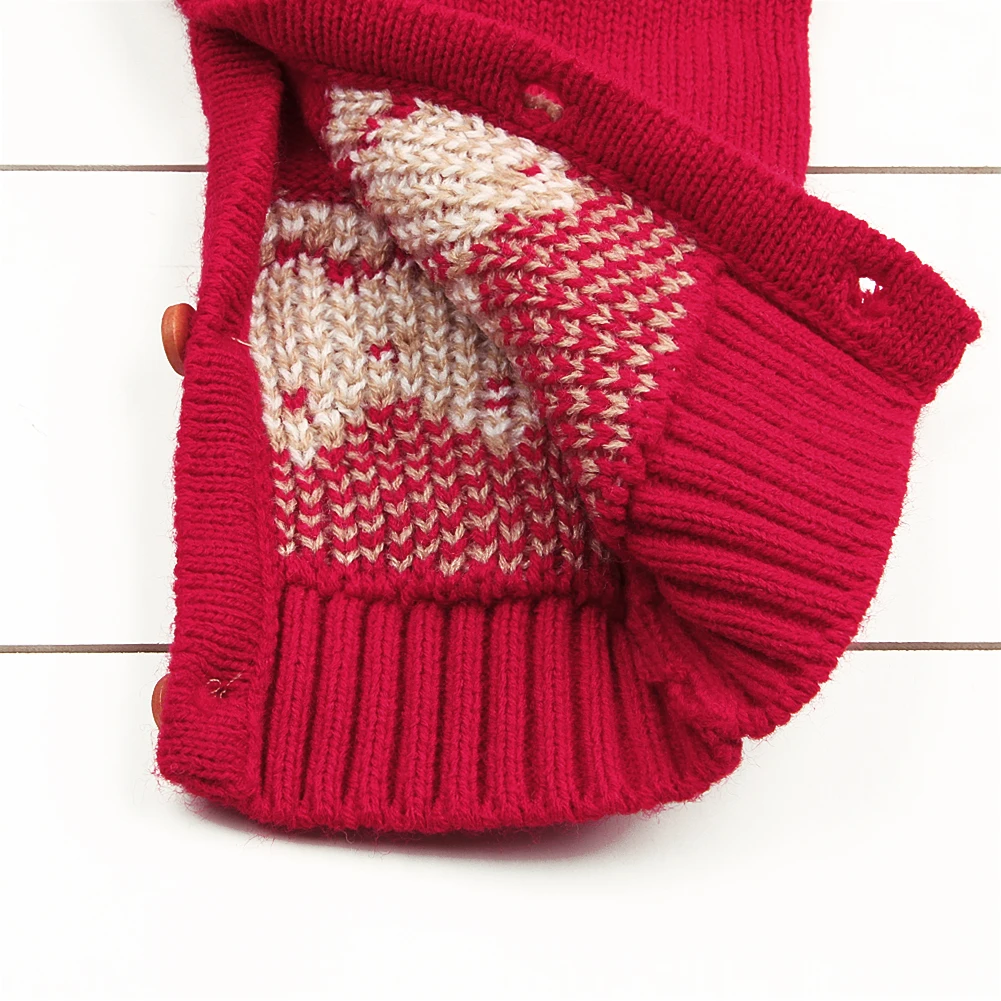 Christmas Infant Baby Boy Girl Knitted Sweater Romper Sleeveless Xmas Toddler Sling Jumpsuit Overalls Baby Girl Clothing