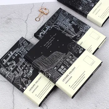 

Leisure Holiday Creative DIY Black Cardboard Hand-painted All Black Inner Page Blank Note Hand Account Student Painted Hardcover