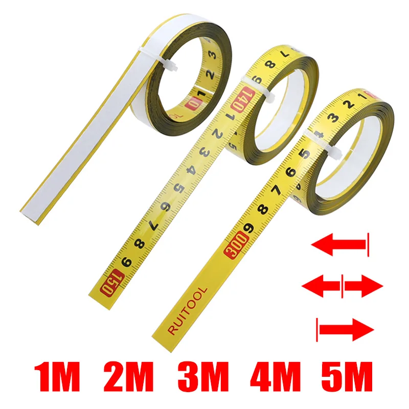 Metric Miter Track Tape Measure Steel Self Adhesive Scale Ruler 5M Router Table Measuring