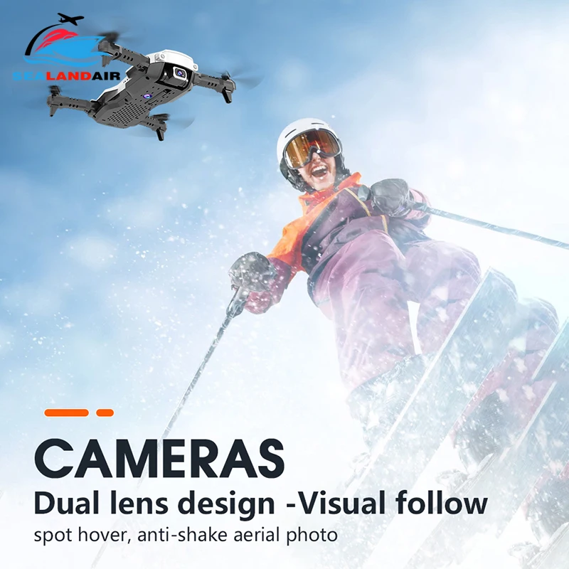 H3 Mini Drone 4K 1080P HD Dual Camera WIFI Real-time Aerial FPV Optical Flow RC Quadcopter Helicopter Foldable Dron Toys For Kid