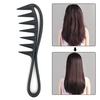 

Comb Wide Tooth Plastic Hair Brush Curly Hair Hairdressing Comb Salon Massage For Hair Styling Tool Hair Brush