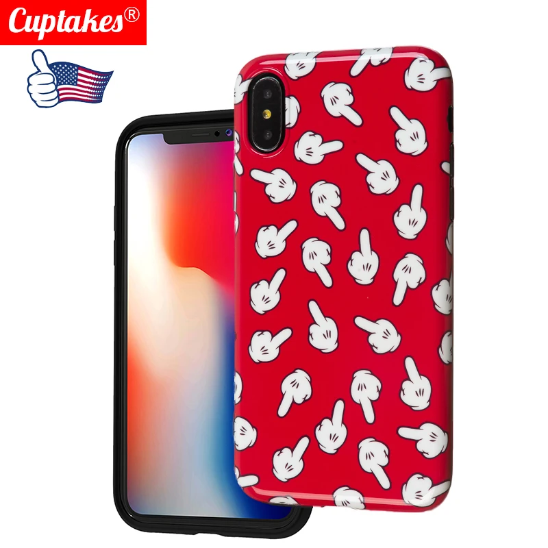 Роскошный глянцевый мягкий силиконовый чехол для Apple iPhone 7 8 Plus X 10 XS Max XR 6S 6 с милым