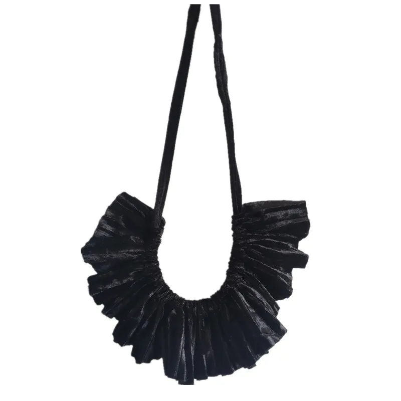 

NEW WINTER FASHION pleated velvet girls necklace for matching clothes