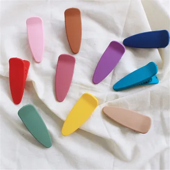 

Honey Cute Hair Grips Korea Style Candy Color Hair Pins Creative Geometric Hair Accessories Sweet Frosted Hair Clip High Quality
