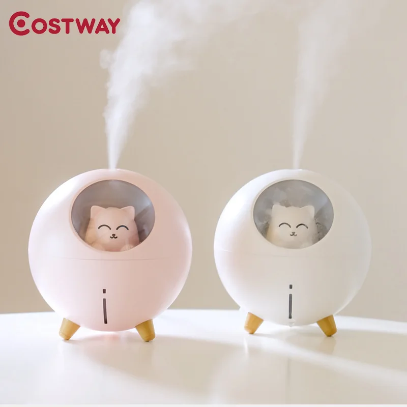 

Costway 220ml USB Small lovely Air Humidifier Silent Spray Replenish water vapor For Home Car Air Diffuser Freshener Humidifier