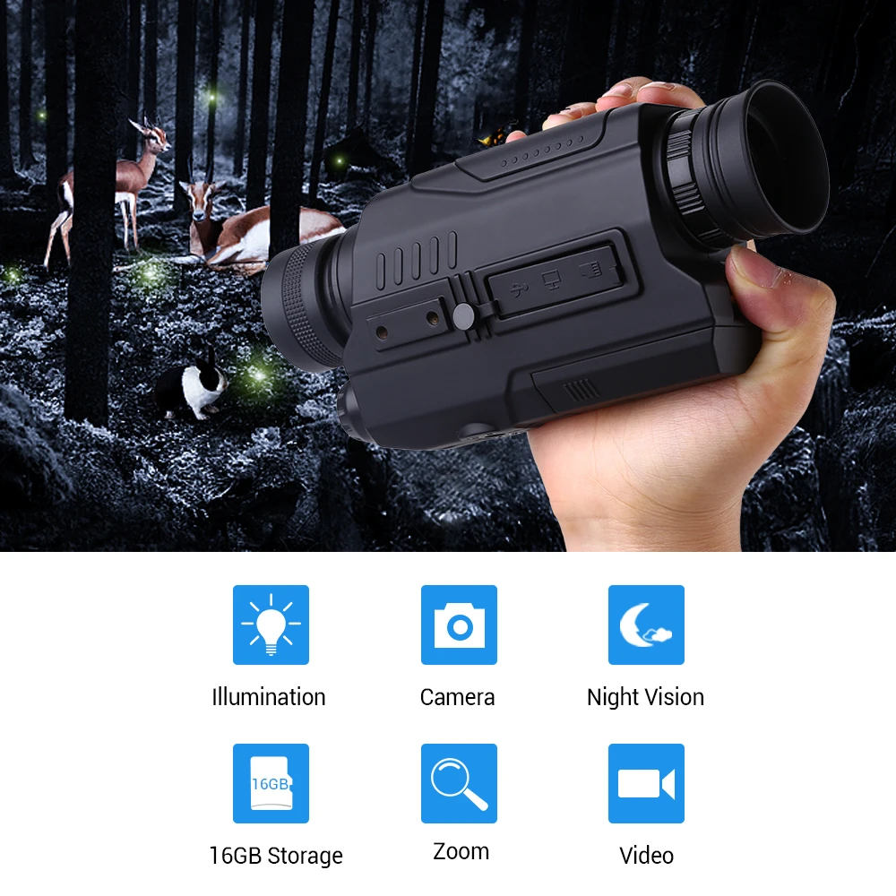 Boblov 5x32 Night Vision Monocular Digital 0.3 Mega Pixels CMOS 1.5
