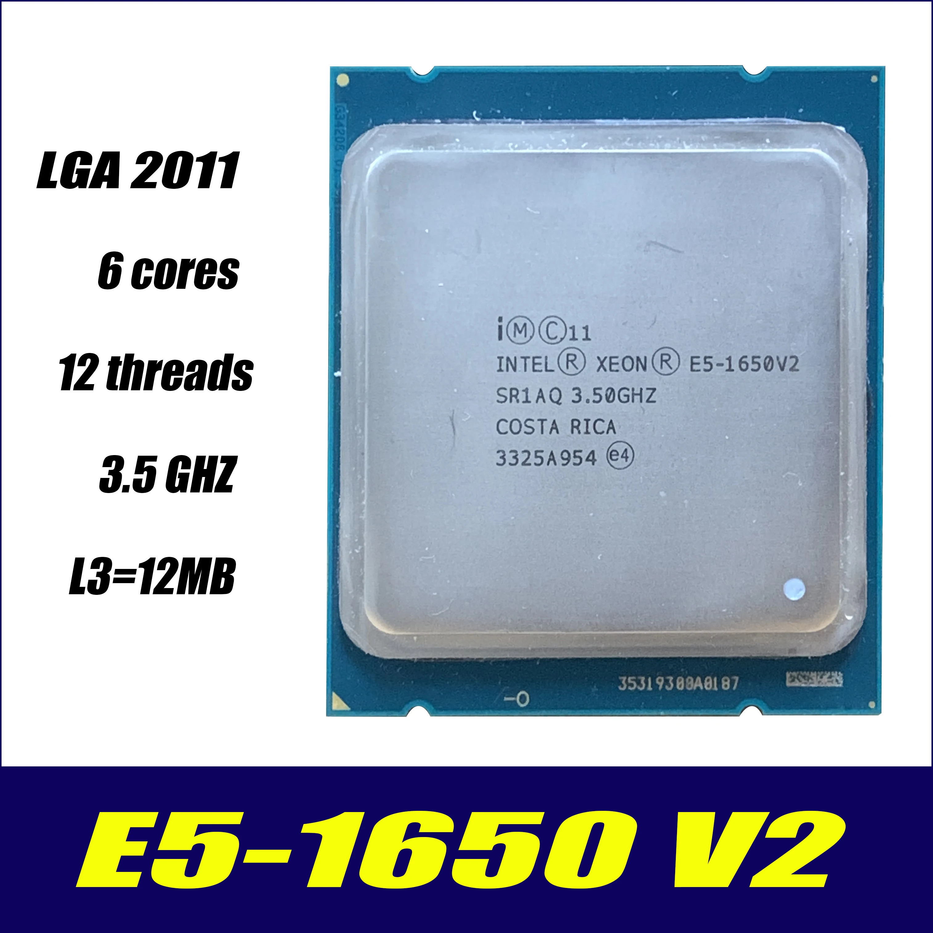 Процессор Intel Xeon E5 1650 V2 процессор 3 5G LGA 2011 шесть ядер серверный e5-1650 E5-1650V2 10 Core 50 GHz L3
