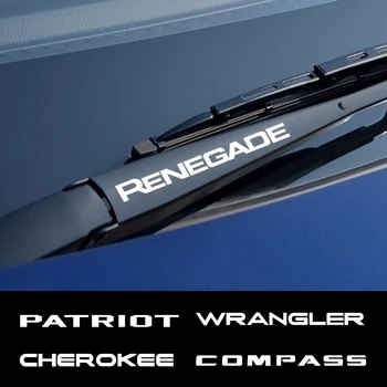 

4PCS Auto Decor Stickers For Jeep Renegade Wrangler JK Rubicon Cherokee Patriot Trail Hawk Compass Car Window Wiper Accessories