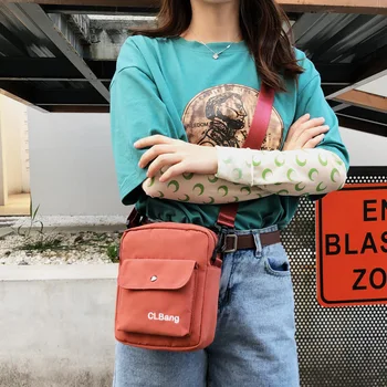 

New Wave All Match Shoulder Crossbody Bag Fashion Casual Student Shoulder Bag Girly Tide Canvas Crossbody Bag