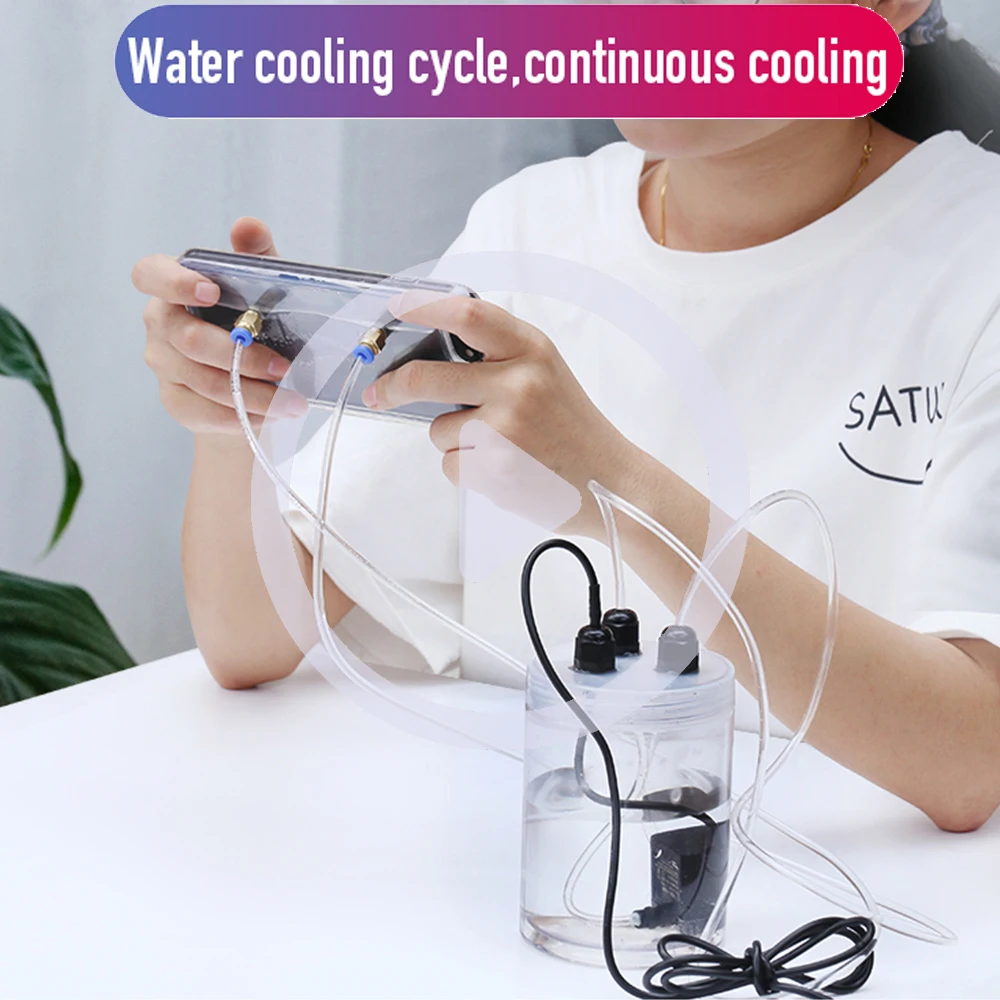 

For iPhone Triggers Pubg Controller Gamepad Circulating Water Cooling Smartphone Case Cooler Copper Radiator for iPhone 7 8 Plus