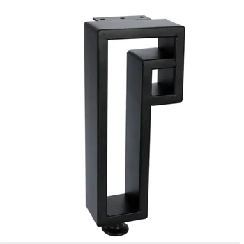 

(Pack of 2pcs) Black Furniture Stand Legs Iron finish Bathroom Cabinet Leg Table Sofa Bed Feet H=200mm
