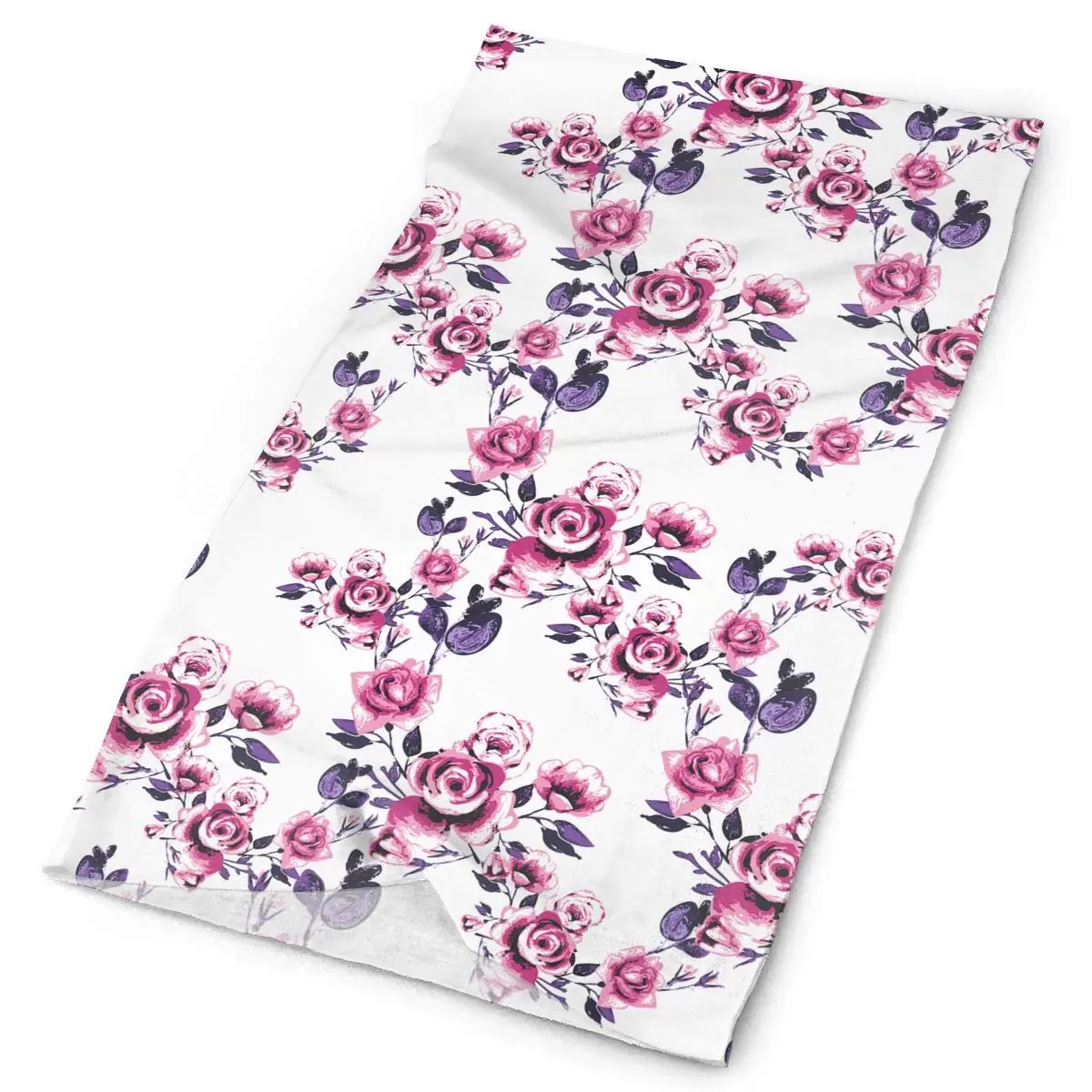 

LCZ Magic Headwear Watercolor Style Rose Scarf Headbands Bandana Mask Neck Gaiter Head Wrap Mask Sweatband