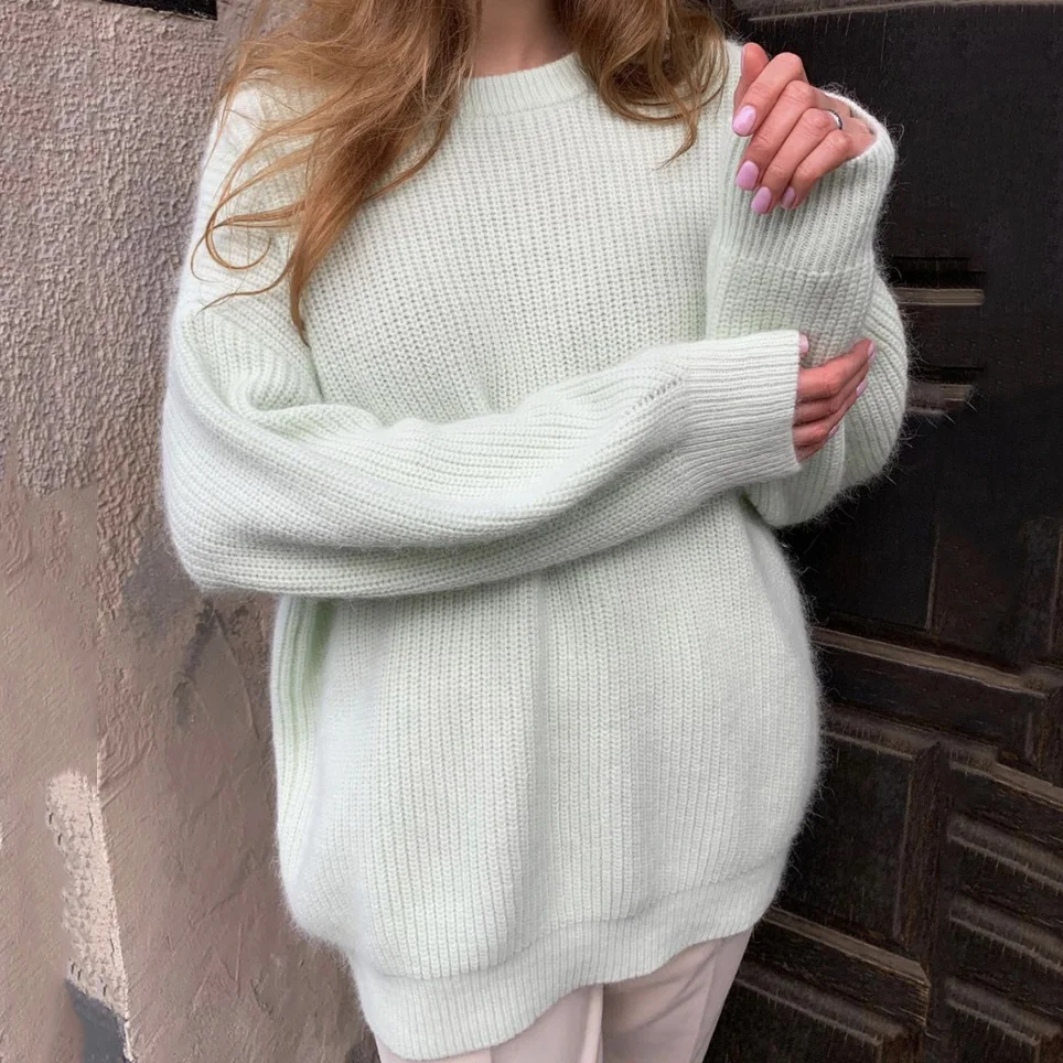 Knitted Sweaters Women Warm Pullovers 