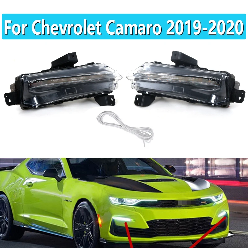 Дневные ходовые огни со светодиодный Ной подсветкой для Chevrolet Camaro 2019 2020