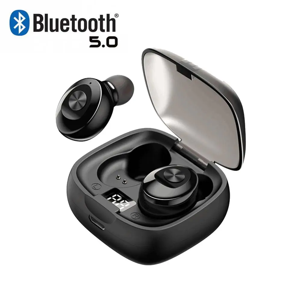 TWS 5 0 Bluetooth Earphone Wireless Sport Earpiece Mini Headset Stereo 8D HIFI Sound In Ear Hd Call Waterproof