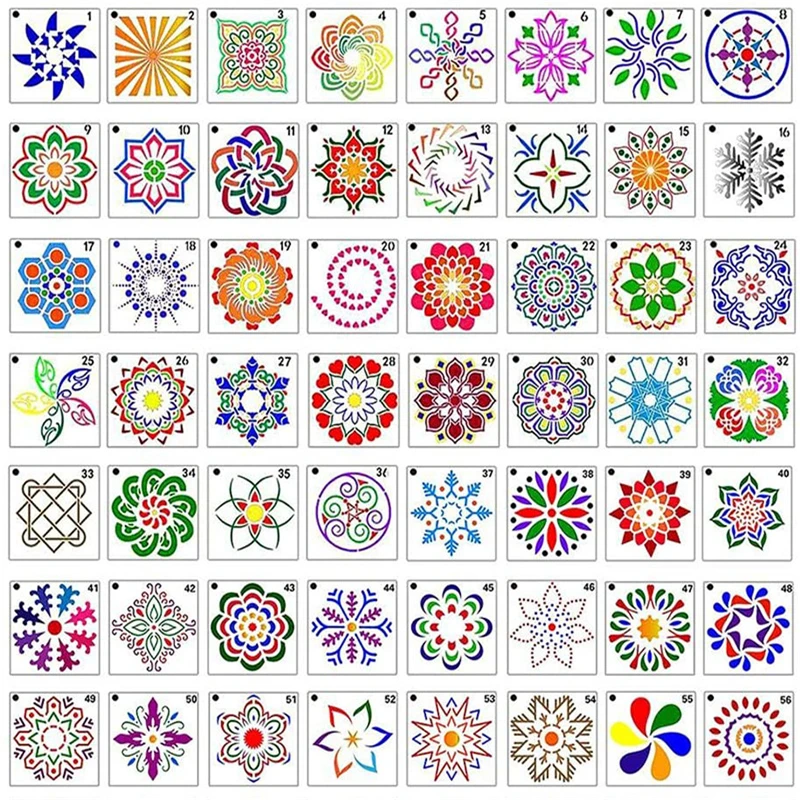 mandala dot, estêncil para faça você mesmo,