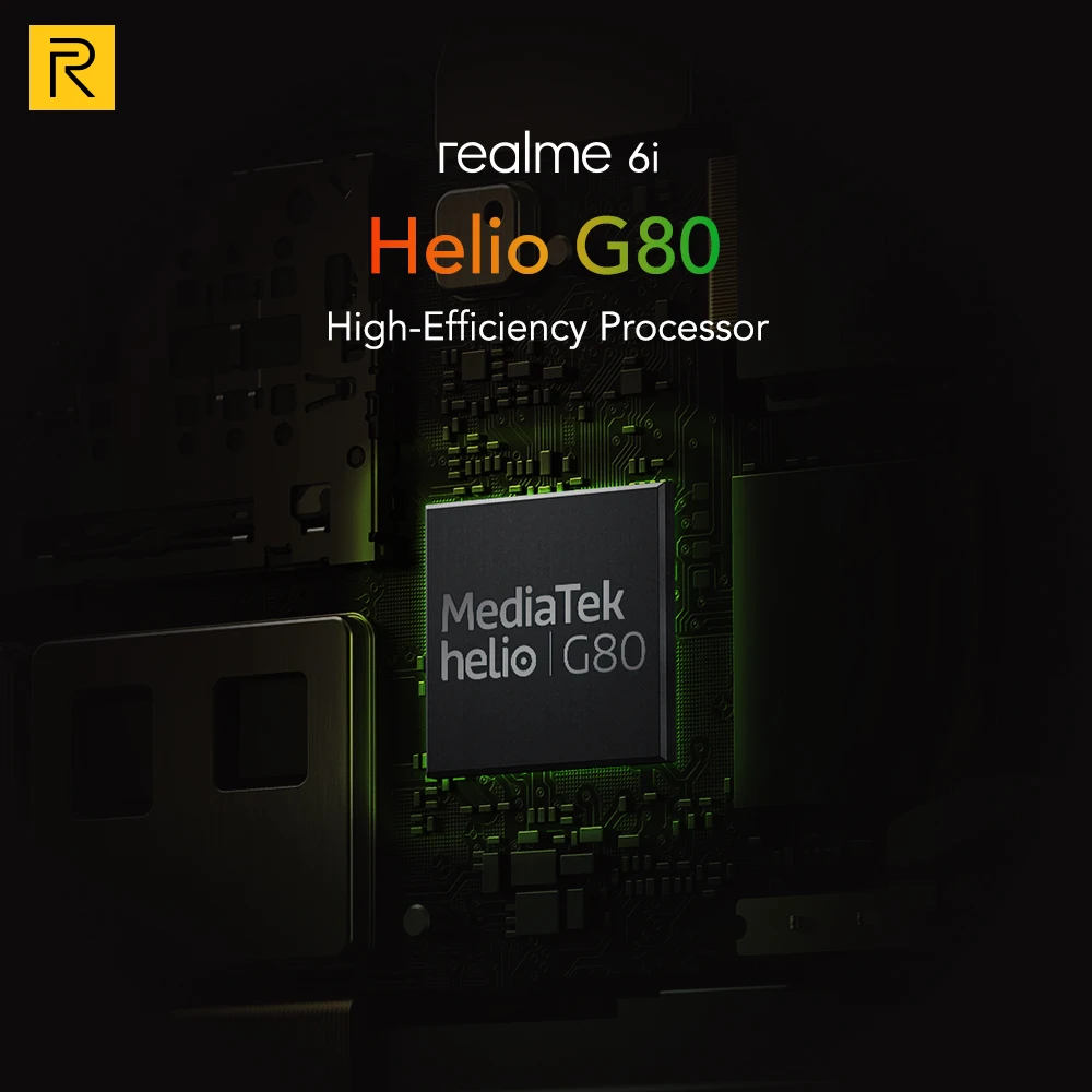 realme 6i 4GB RAM 128GB ROM Mobile Phone Helio G80 Octa Core Global Version 5000mAh Battery 48MP AI Quad Camera 6.5'' Display