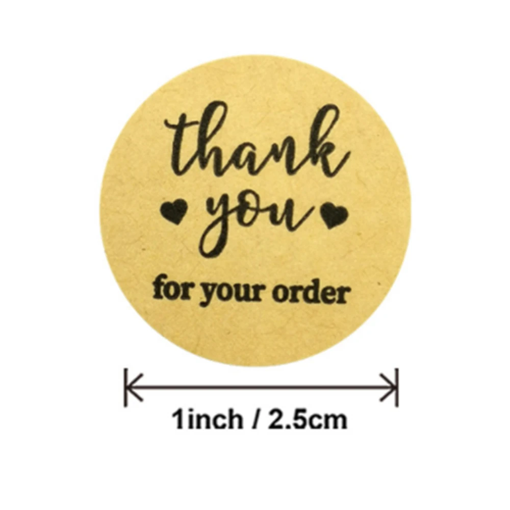 牛皮纸黑字thank you for your order尺寸图