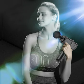 

Muscle Massage Fascia Gun Sport Therapy Massager Body Relaxation Pain Relief Slimming Shaping Neck Back Massager 4 Head With Bag