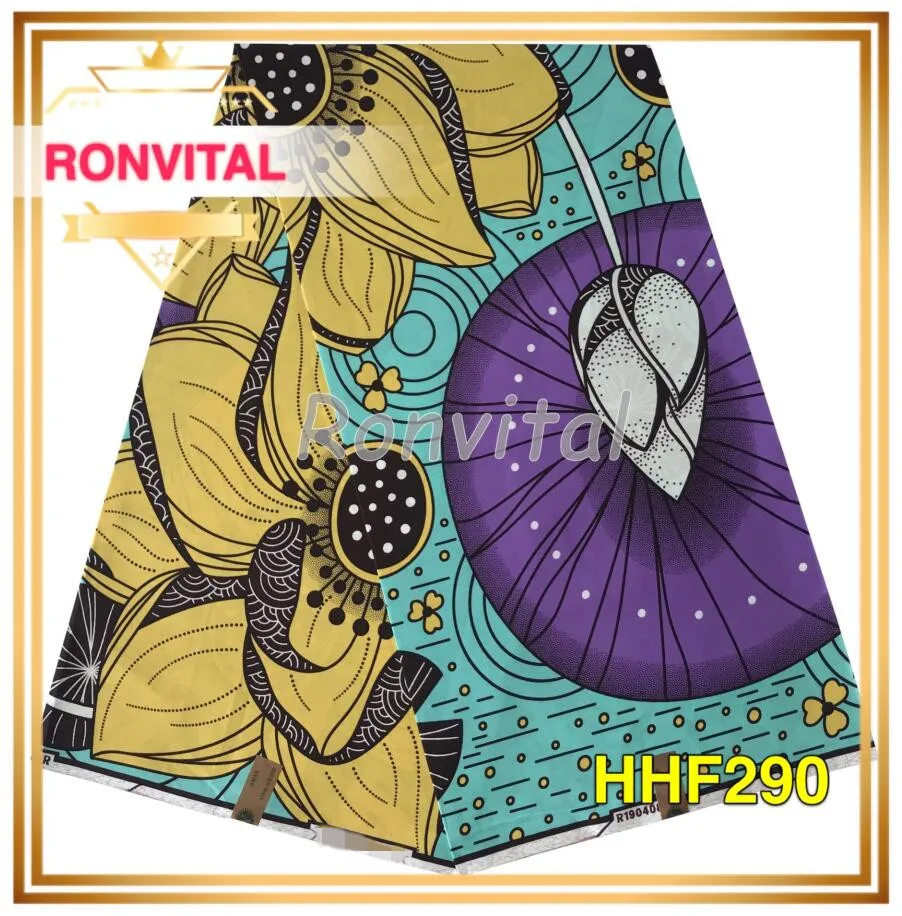 HHF290 Женское платье DIY африканская печатная ткань ronvital восковая ткань высокого качества хлопок Материал DIY ткани 6 ярдов/партия - Цвет: HHF290