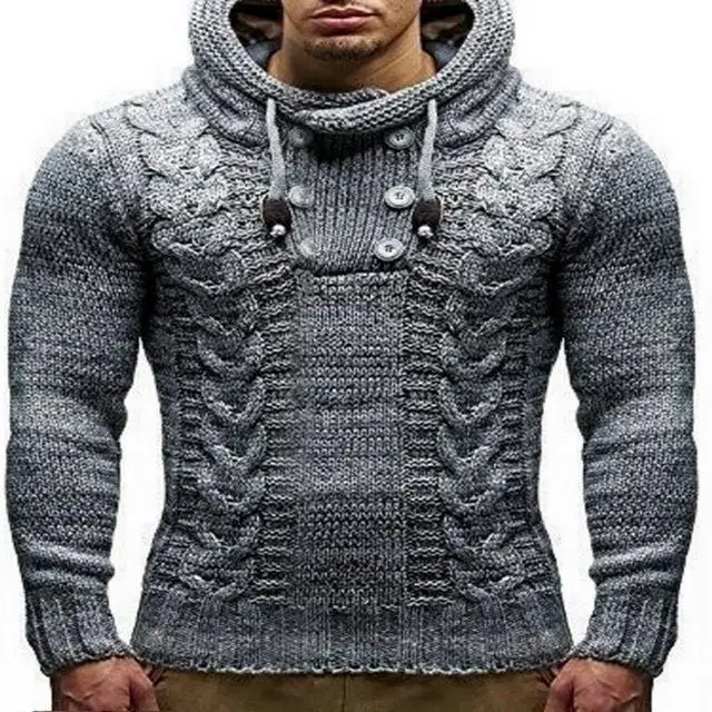 gray 3 Винтажный кардиган, свитер, пальто, мужские осенние однотонные свитера, повседневный теплый вязаный джемпер, Мужской пуловер на пуговицах - Цвет: gray 3