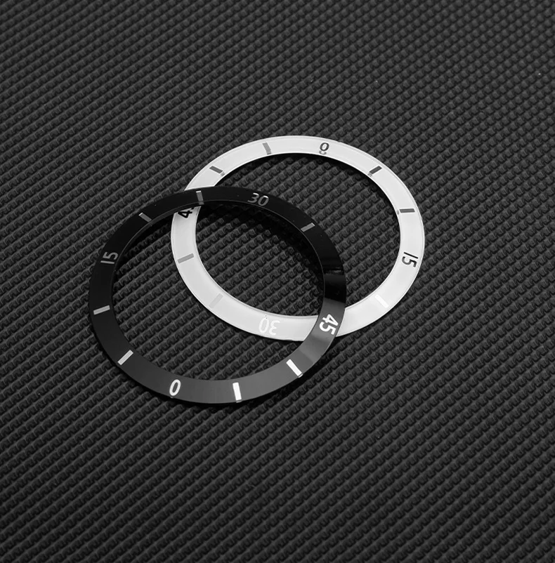 bezel feminino preto branco relógio acessórios
