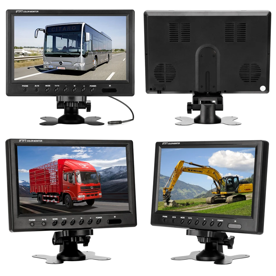 

Car Display HD Vehicle Screen 9 Inch Car Rear View Monitor Parking Assistance Image Flip Remote Control Night Vision