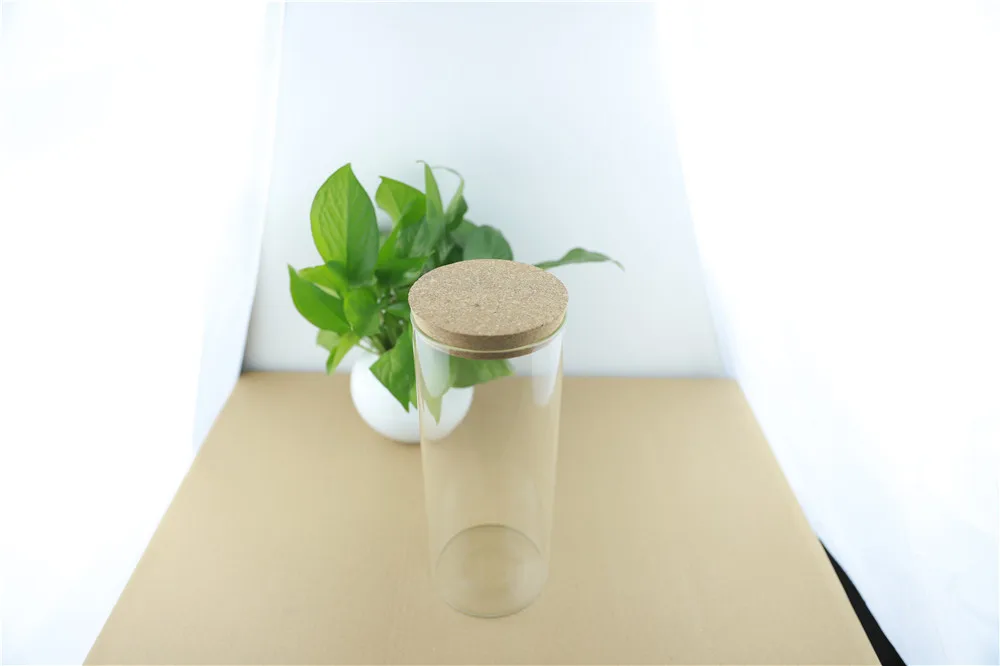 100-250mm 2pcs 1.7L Cork Kitchen Storage Large Glass Bottle Food Jar Container Transparent Empty Spice Nuts Storage Jars (7)
